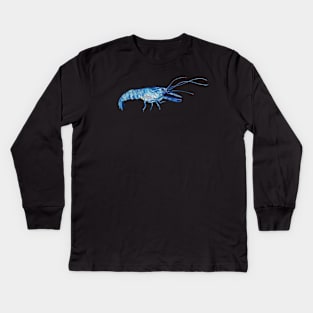 Blue Crayfish Kids Long Sleeve T-Shirt